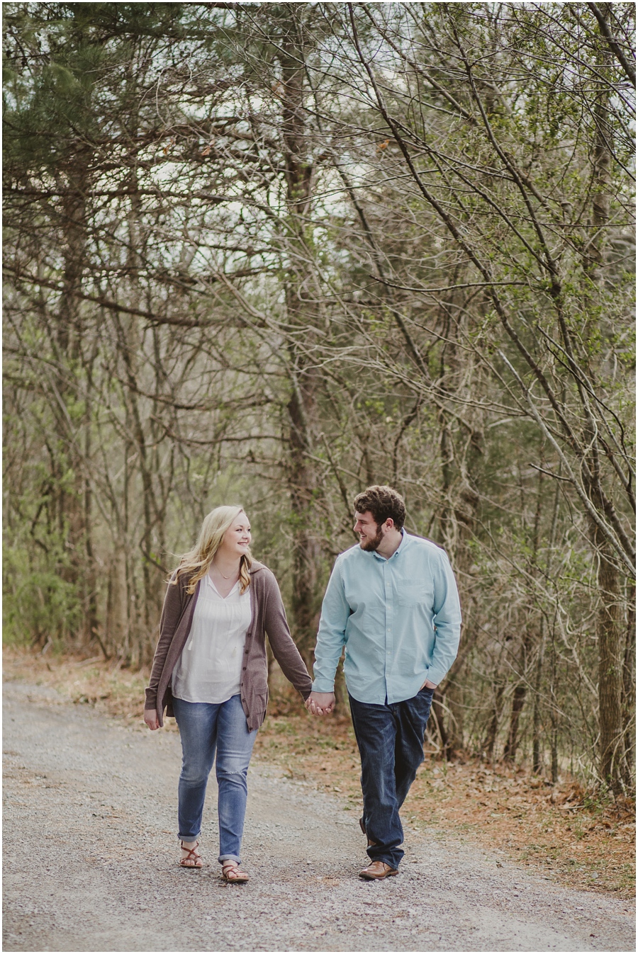 Emily and Nathan walking up the road at Meadow Hill Farm.