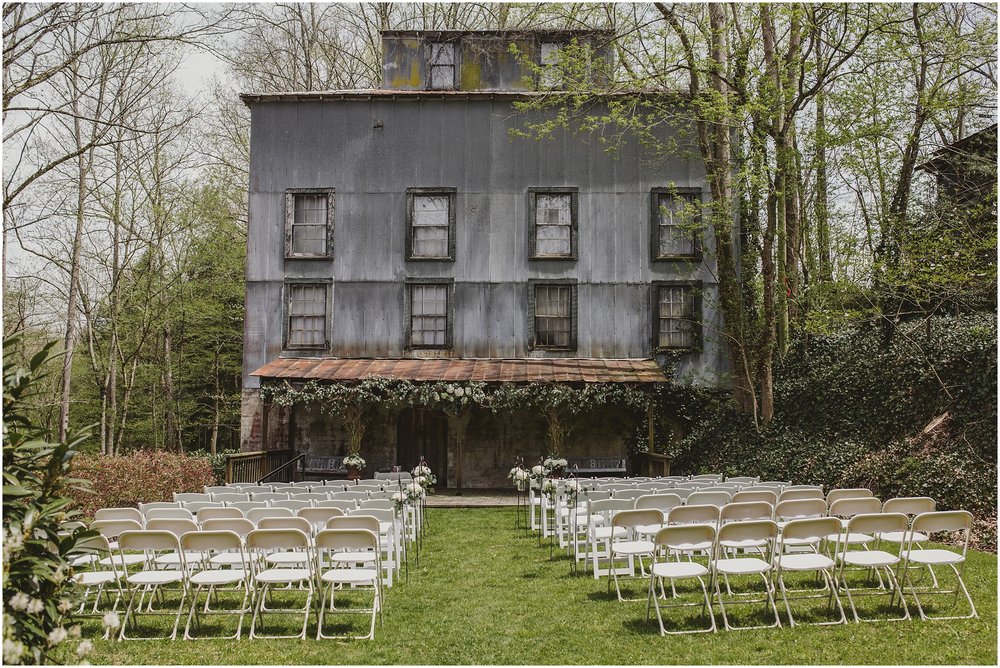 Evins Mill Wedding Ceremony site and welcome