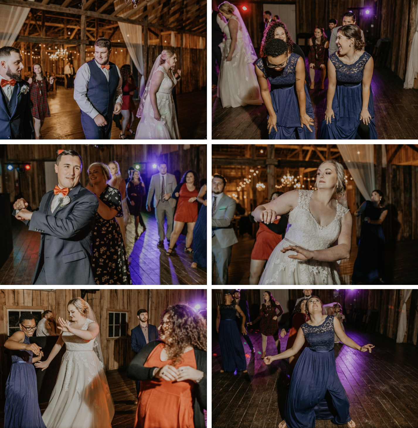 Nathan and Emily's reception at their wedding at meadow hill farm was lit.