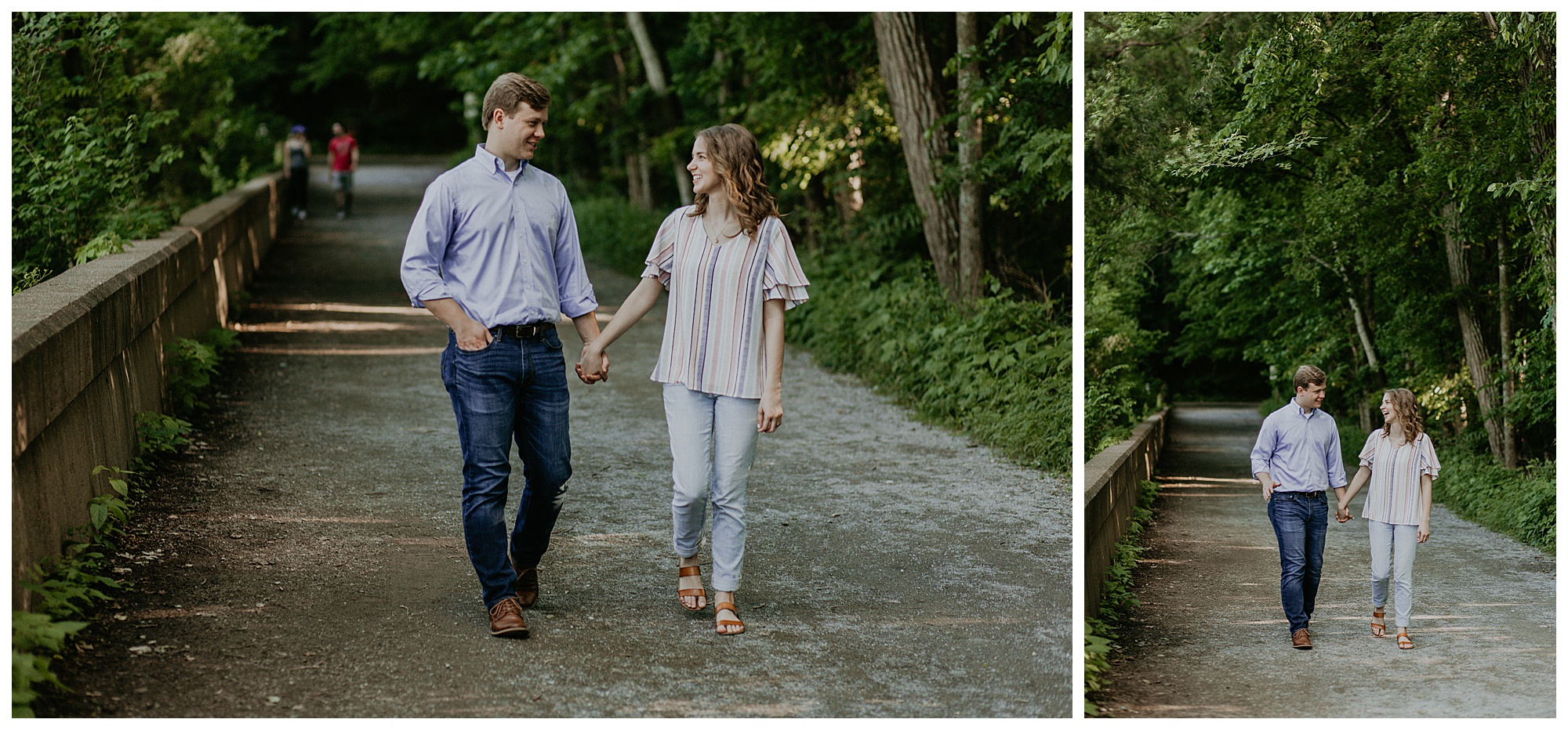 Engaged couple at Radnor Park