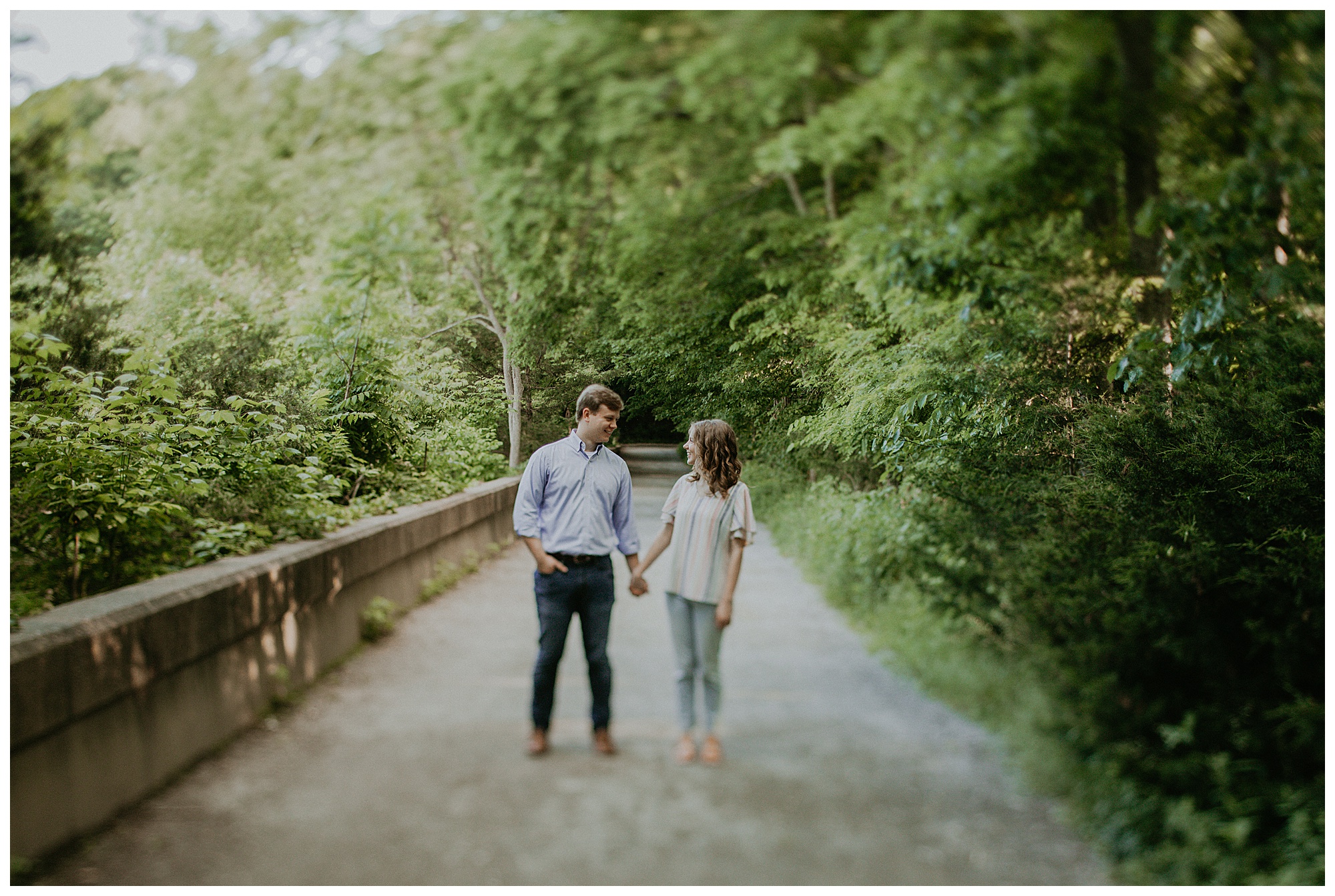 Couple on walking trail at Radnor Park