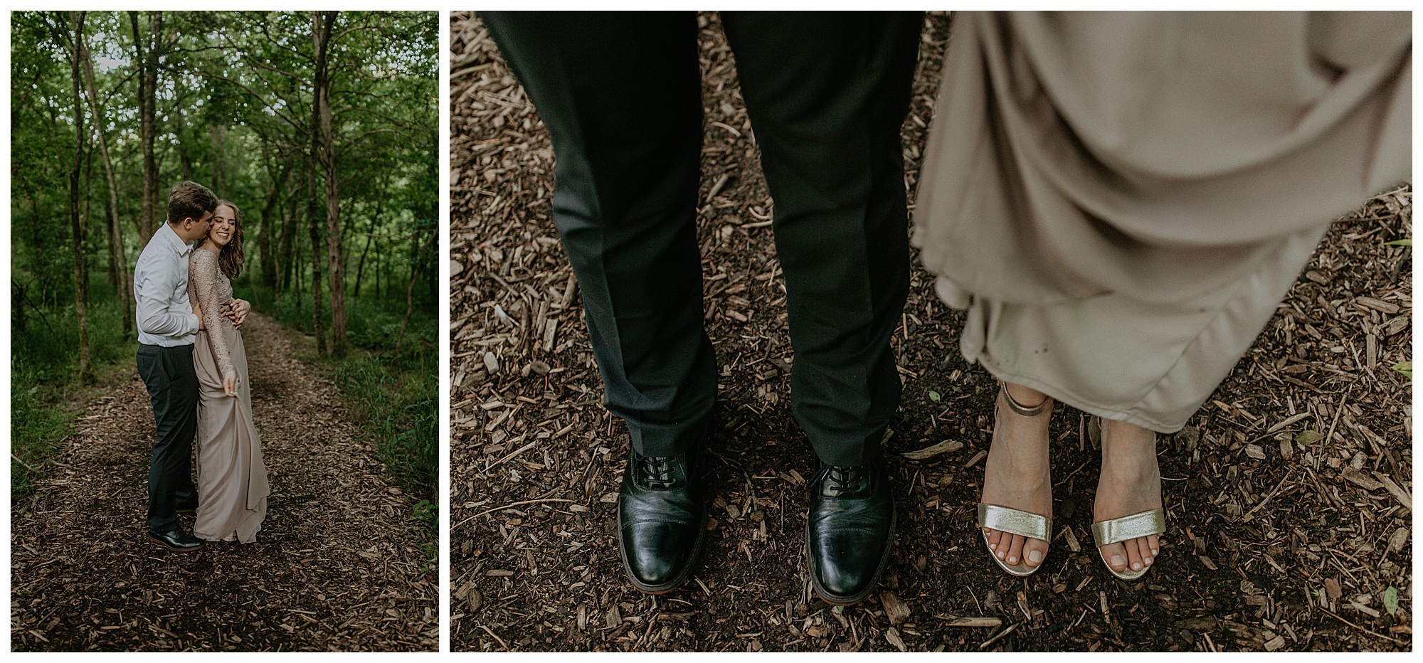 A couple during their engagement photos at Radnor State Park
