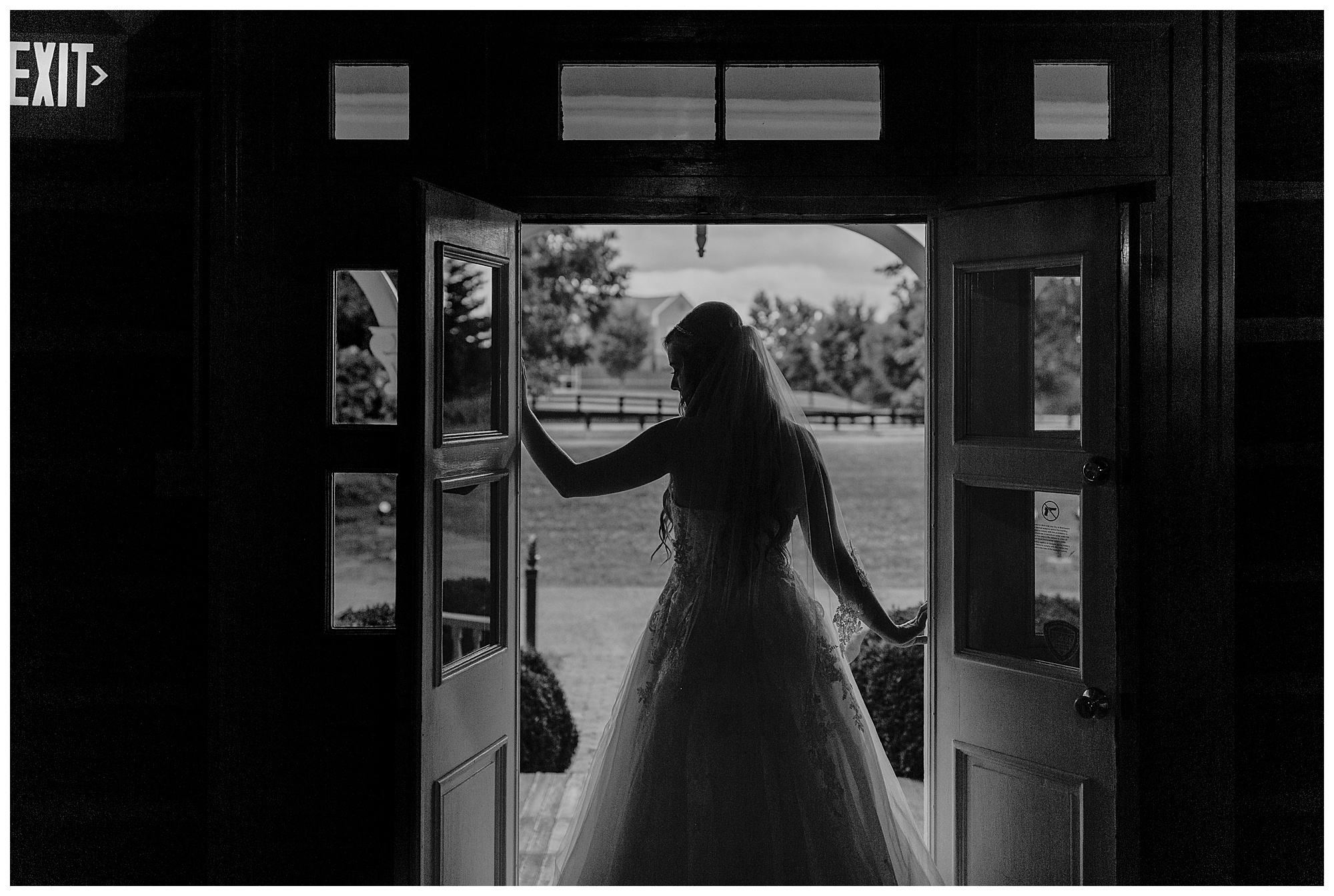 a Silhouette of Lauren in the door of the Cool Springs House.