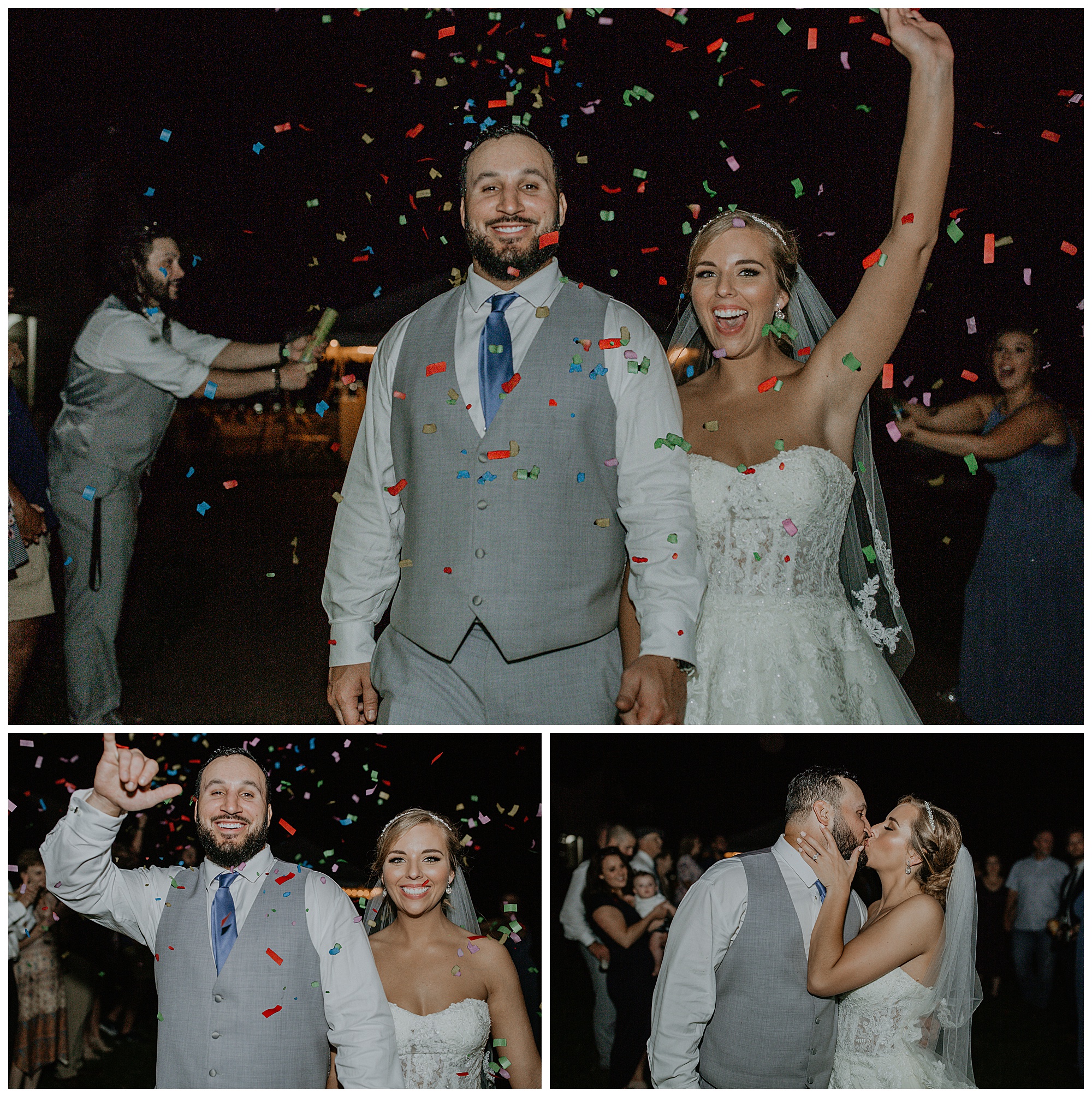 Scott and Lauren exit their wedding with confetti at the Cool Springs House.