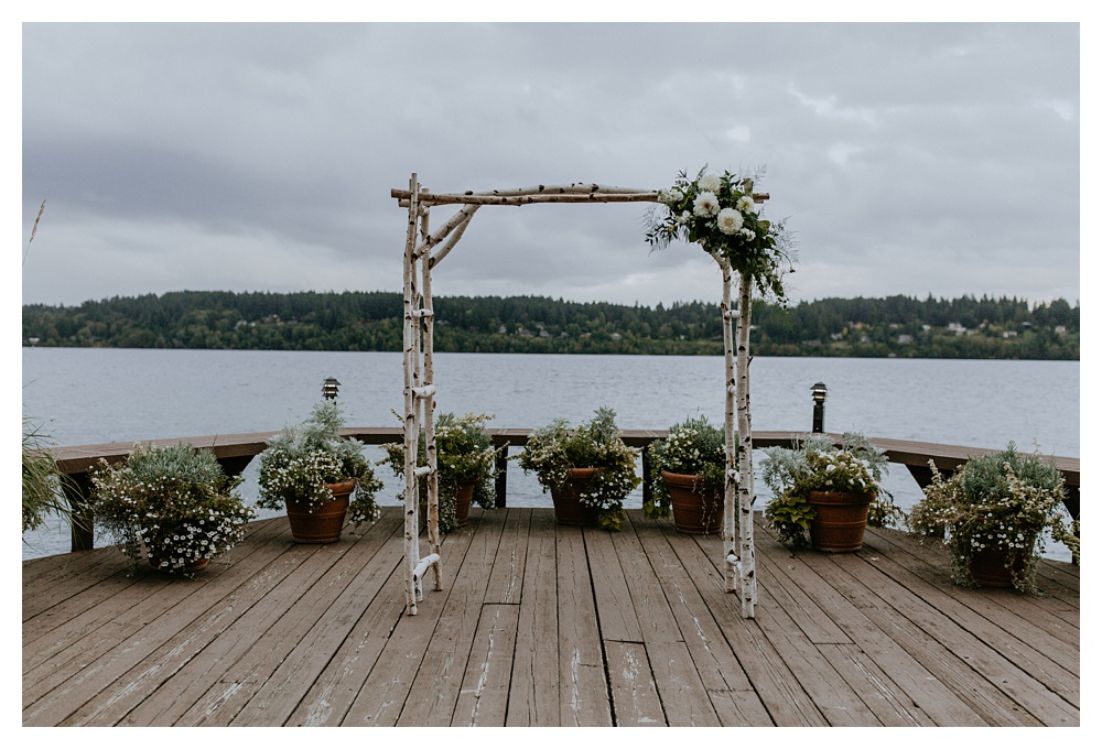 Kiana lodge ceremony site and wooden arches