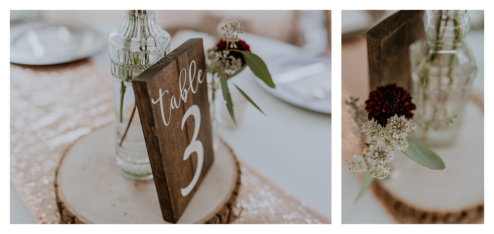 wedding reception table details, Washington State Wedding Photographer, Mount Peak Wedding Venue, PNW Wedding Photographer