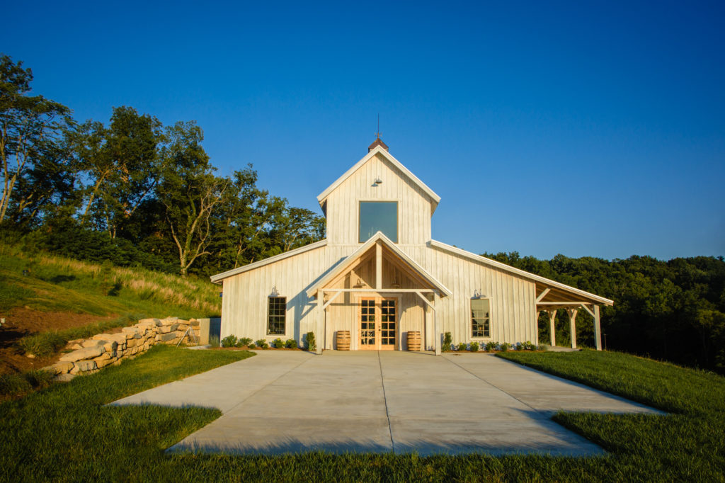View of the front of Cranford Hollow Wedding Venue