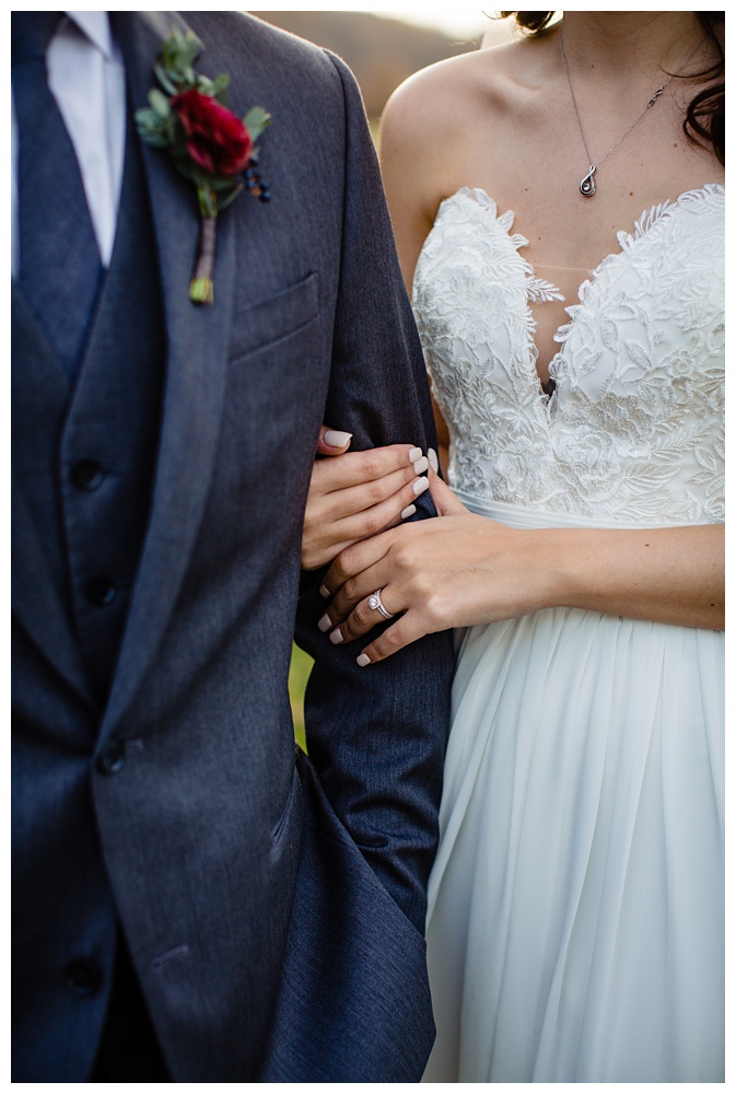 a close up of the bride and groom's attire as they face forward, nashville wedding photographer, nashville wedding, nashville Tennessee wedding, intimate wedding, Drakewood Farm, intimate nashville wedding, intimate outdoor wedding, intimate backyard wedding, intimate elopement, Tennessee elopement