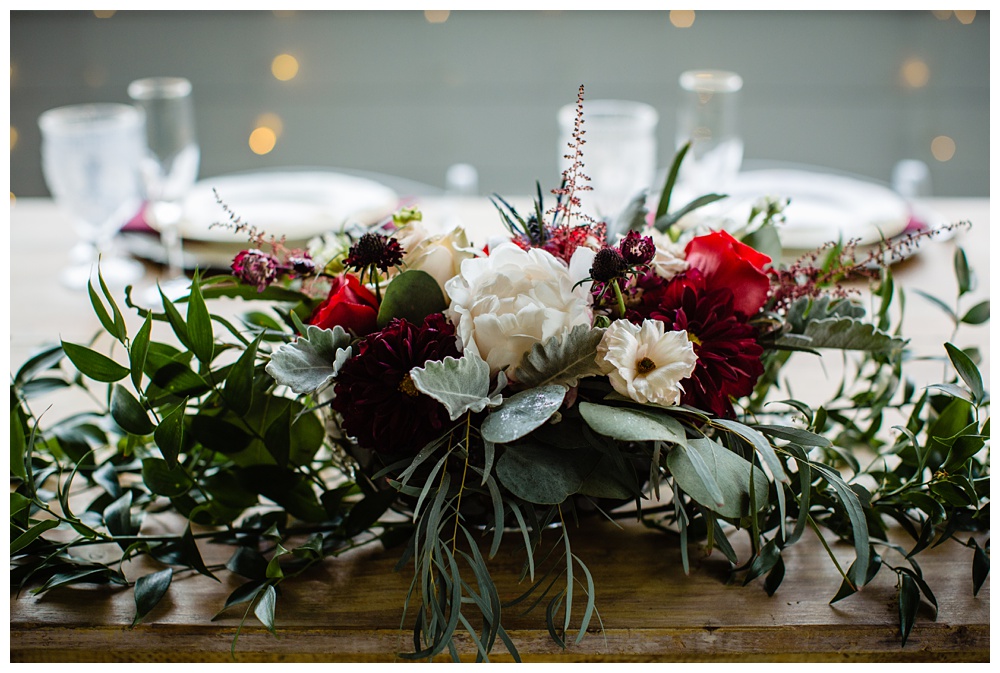 a close up of the head table florals, nashville wedding photographer, nashville wedding, nashville Tennessee wedding, intimate wedding, Drakewood Farm, intimate nashville wedding, intimate outdoor wedding, intimate backyard wedding, intimate elopement, Tennessee elopement