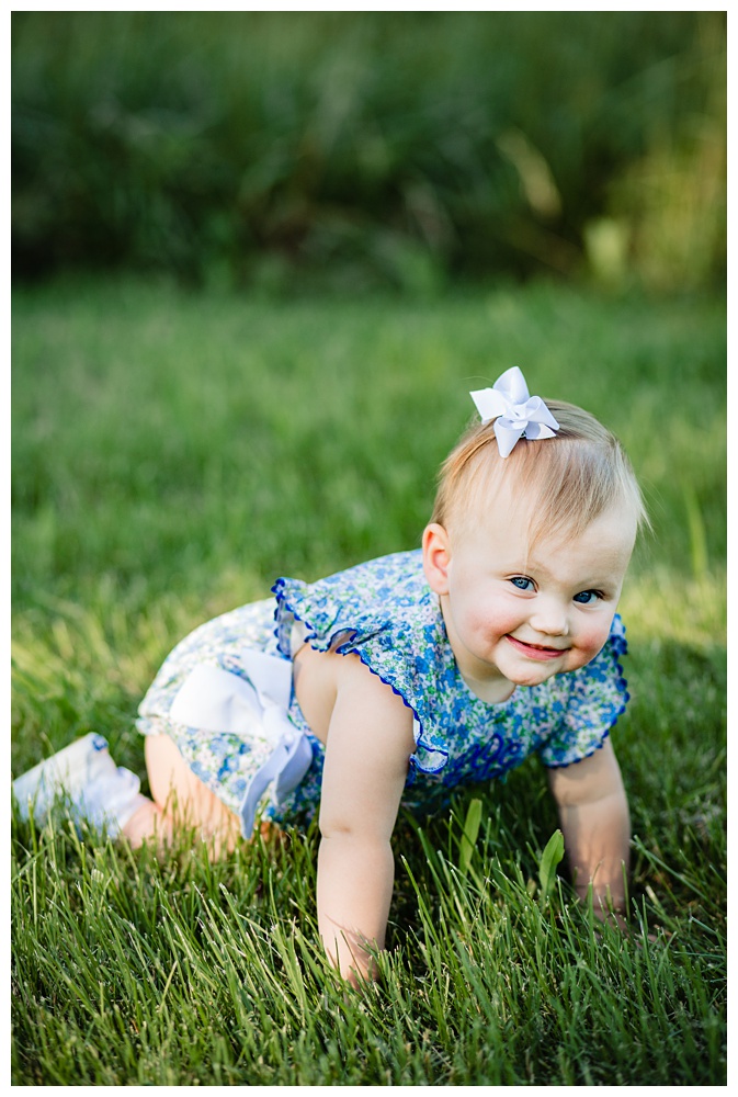 Toddler smiling and crawling through the grass, Spring Hill TN Family Portraits, Nashville family photographer, Spring Hill Tennessee, Spring Hill portrait photographer, Family in Spring Hill, Spring Hill photographer, Spring Hill Family, Nashville film, Nashville lifestyle photographer, luxury family photographer