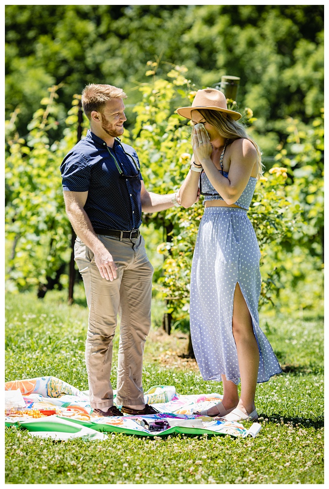 nashville proposal photographer, surprise proposal, arrington vineyards, Tennessee winery, best surprise proposal photographer, best Nashville Photographer, best Nashville proposal photographer, Tennessee photographer, couples photographer, woman cries after her boyfriend proposes to her